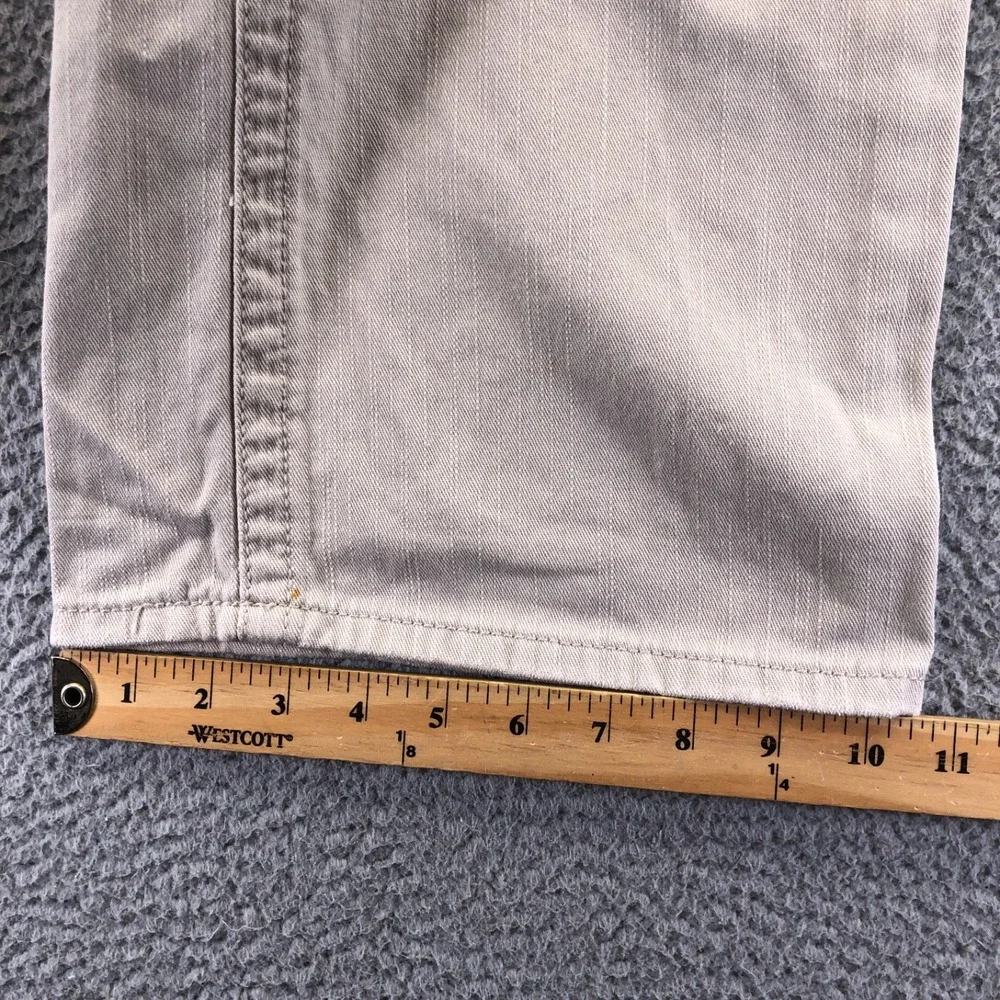 Vintage True Religion Jeans Mens 42x32 Tan Y2K Straight Skull Patch Made In USA